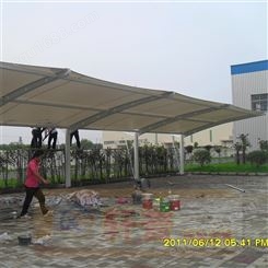 苏州轩誉钢结构停车篷 吴江小区自行车棚 电动车遮阳棚生产厂家