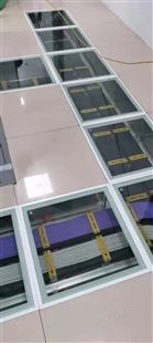 机房监控室防滑可视玻璃地板 可上门安装定做