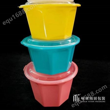 味来雨田一次性餐具碗塑料带盖支持定制加印厂家批发生产