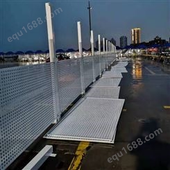 广州供应冲孔围挡白色圆孔护栏 马路防海风金属护栏