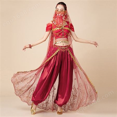 印度舞演出服女茉莉公主高档服饰异域风情服装西域舞姬肚皮舞新款