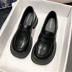 厂家批发英伦小皮鞋女秋j乐福鞋设计小众复古法式玛丽珍方头单鞋
