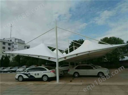 膜结构车棚 汽车遮阳雨棚 免费设计 源头生产厂家 观雨