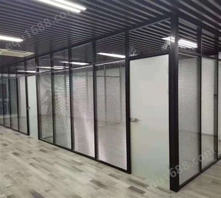办公室玻璃隔断双玻百叶玻璃隔断高隔间 免费测量施工