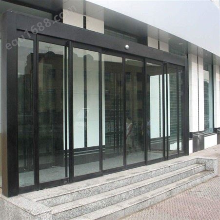 锦良装饰 商场办公楼玻璃门 不锈钢电动自动玻璃感应门定制