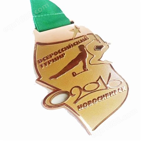 金属个性运动马拉松奖牌定制 校园运动会勋章设计制作 鼎盈