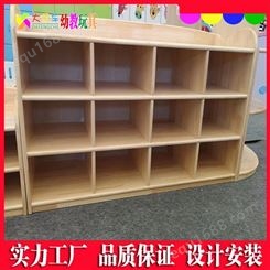 广西南宁可定做幼儿园收纳置物玩具柜 实木组合柜 木质书包柜