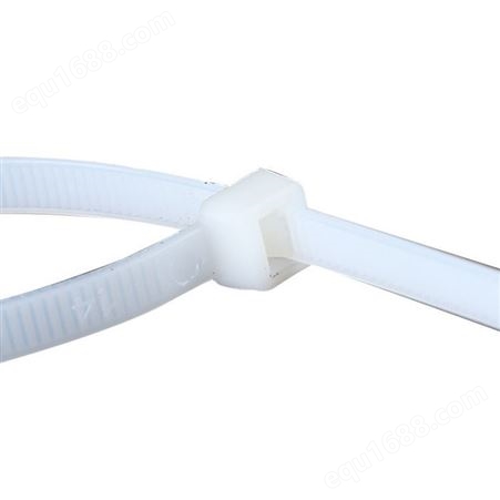 阻燃塑料束线带 平扣式8*350 白色尼龙扎带