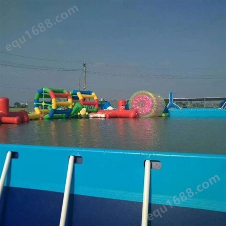 华津气模生产销售100到1000平米1.32米高支架水池支架式游泳池