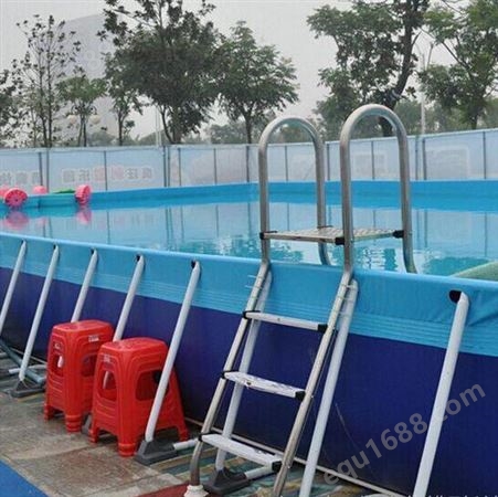 定做 支架水池 生产销售户外大型1.32米高支架水池钢架水池移动水池支架游泳池充气游泳池