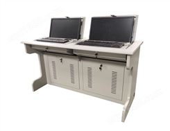 长欣品牌 多功能升降电脑桌 多媒体教室台式机 22寸液晶显示屏