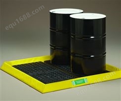 带格栅4桶方型盛漏衬垫5760-YE-G，放4个标准油桶
