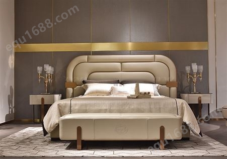 天一美家_A&X意大利品牌_意式轻奢卧室方形床头柜304不锈钢小边几