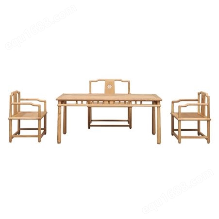天一美家新中式原木实木禅意茶台白蜡木茶桌椅组合家用办公室一体