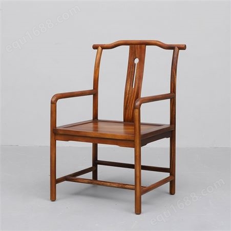 天一美家新中式会所家具茶椅简约胡桃实木椅子禅意茶台主人椅