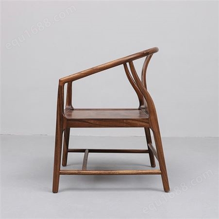天一美家新中式茶椅南美胡桃木禅意圈椅小户型太师椅书椅