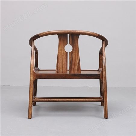 天一美家新中式茶椅南美胡桃木禅意圈椅小户型太师椅书椅