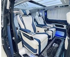 奔驰威霆升级蓝白 航空座椅 商务车内饰改装