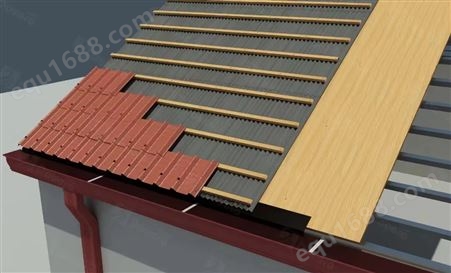 平改坡屋面轻型装配式坡屋面系统 爱舍宁 多富瑞 波形沥青瓦 防水板