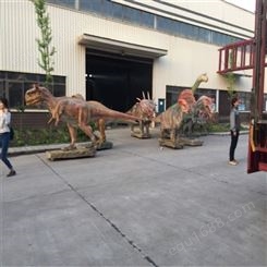 生产定制 仿真动物 电动恐龙 动物雕塑 广场电瓶车制作维修