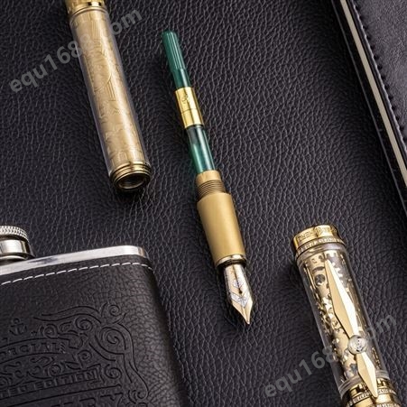 英雄钢笔H90送礼收藏金笔18K透明树脂金套杆90周年纪念款