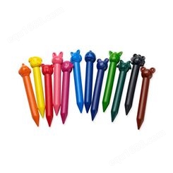 长利出品多种颜色的蜡笔（笔杆，手指套，三角形等造型）涂鸦作画