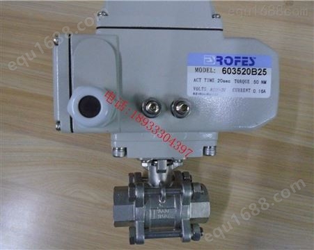 ROFES电控阀电动阀门电动执行器303520B25 DN20 6分不锈钢电动阀